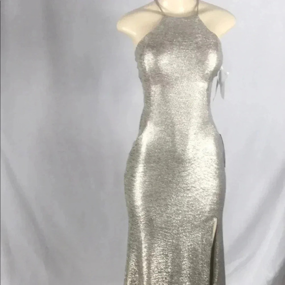 Blondie Nites By Stacy Sklar Size 3 Strappy-Back Light Gold Gown.New With Tags - Picture 9 of 11